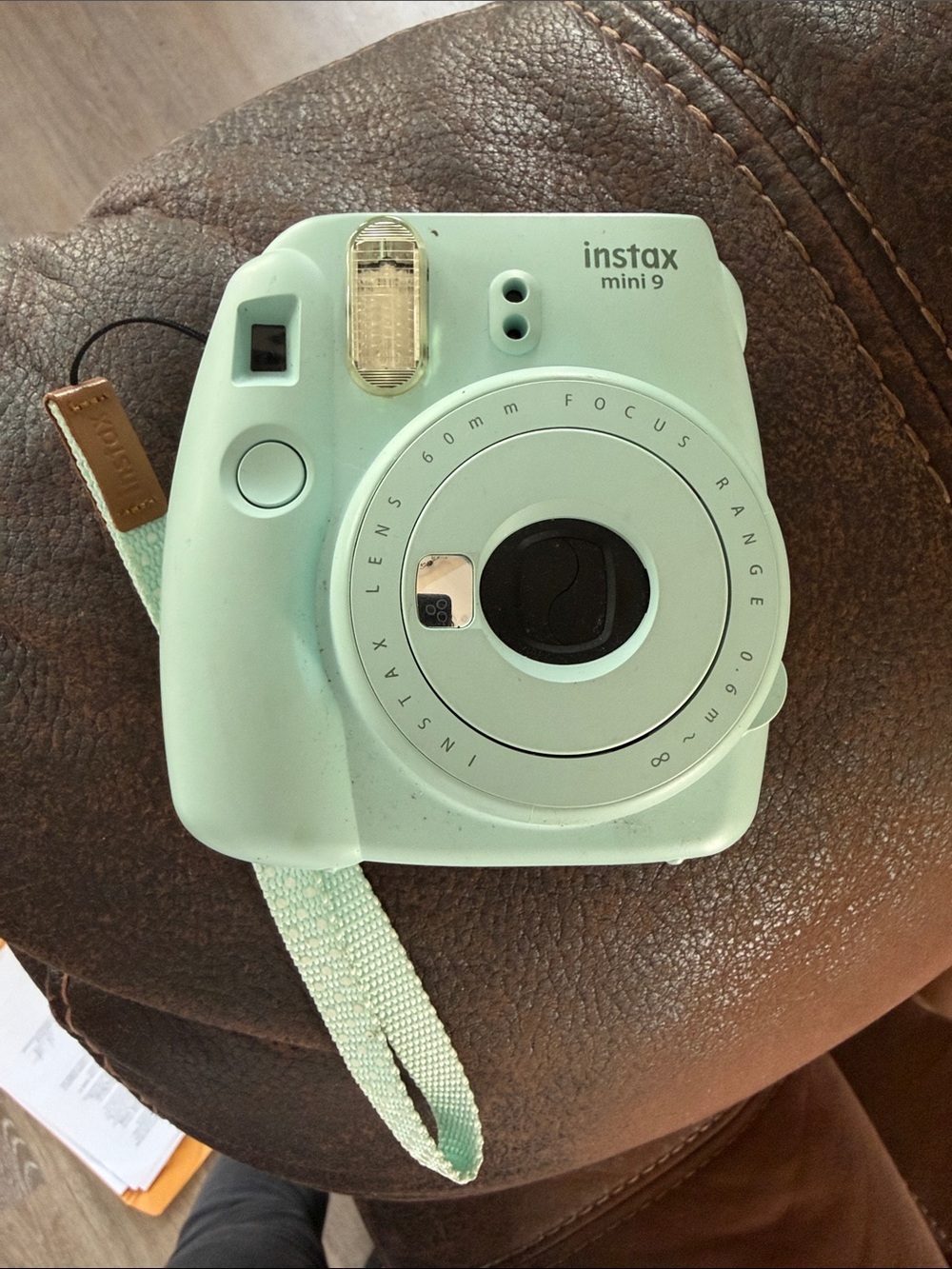 Instax mini 9 Mint Green Instant Camera with Matching Strap